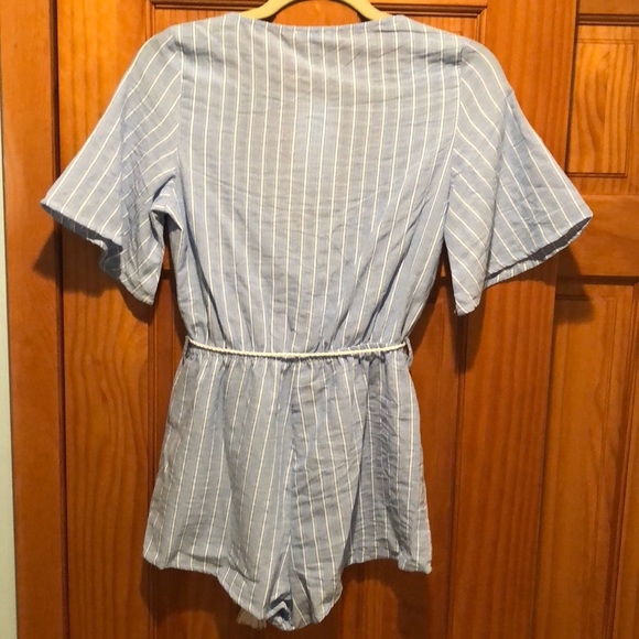 Striped Blue Romper 💙 - Picture 4 of 6